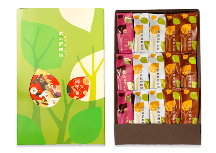 【御年賀パッケージ】武蔵野日誌三昧（ﾁｮｺ･ﾎﾜｲﾄ･ｽﾄﾛﾍﾞﾘｰ）15個入