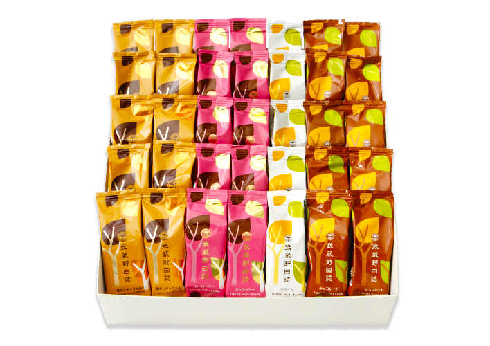 武蔵野日誌しあわせ（ﾁｮｺ･ﾎﾜｲﾄ･ｽﾄﾛﾍﾞﾘｰ･焦がしｷｬﾗﾒﾙ）35個入