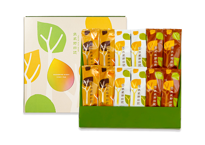 武蔵野日誌三昧[秋]（ﾁｮｺ･ﾎﾜｲﾄ･焦がしｷｬﾗﾒﾙ）12個入