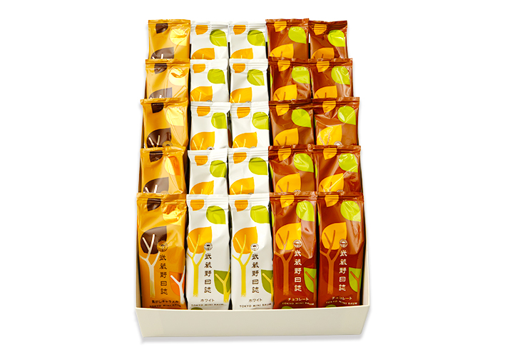 武蔵野日誌三昧[秋]（ﾁｮｺ･ﾎﾜｲﾄ･焦がしｷｬﾗﾒﾙ）25個入